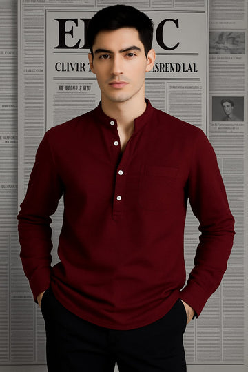 Luxe Linen Blend Henley T-Shirt